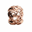 Heart Beat rose - forgyldt charm - 630-R21