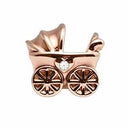 Newborn rose - forgyldt sølv charm - 630-R50