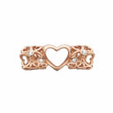Forever and Ever rose - forgyldt sølv charm - 630-R78