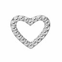 Heart Dots - sølv charm - 630-S04