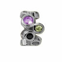 Multi Gemstones - sølv charm - 630-S08Multi