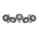 Black Marguerite Quintet - sølv charm - 630-S112black