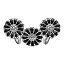 Black Marguerite Trinity - sølv charm - 630-S116black