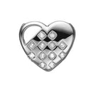 Braided Heart - sølv charm - 630-S133