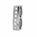 Double Charm safir - sølv charm - 630-S13White