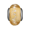 Golden Topaz Globe - sølv charm - 630-S155