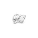 Curved Leaf - Sølv Charms - 630-S229