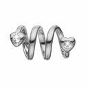 Topaz Heart Twist - sølv charm - 630-S73