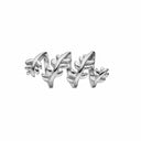 Twisting Leafs - sølv charm - 630-S87