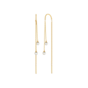8 kt guld ørehænger kæde med 2 ferskvandsperler Mål 40 x 60 x 90 mm