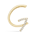 8 kt guld vedhæng bogstav G med zirconia - 15 x 14 x 4 mm