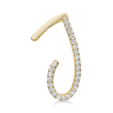 8 kt guld vedhæng bogstav J med zirconia - 18 x 8 x 4 mm