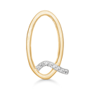 8 kt guld vedhæng bogstav Q med zirconia - 18 x 95 x 4 mm