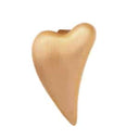 Brushed Heart - guld charm - 650-G01