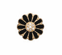 BlackTopaz Marguerite - forgyldt sølv charm - 650-G38black