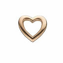 Heart rose - forgyldt sølv charm - 650-R42