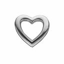Heart - sølv charm - 650-S42