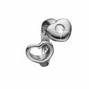 Open Topaz Hearts - sølv charm - 650-S44