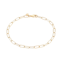 8 kt guld armbånd aflange tynd led Længde 19 cm