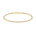 8 kt guld armbånd små ovale led Længde 19 cm