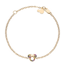 9 kt guld armbånd Minnie Mouse med multi farver Længde17 cm