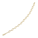 8 kt guld collier 2 bugget buer med hul imellem Længde 43 cm
