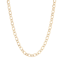8 kt guld collier stor og små ovale led skiftevis Længde 45 cm