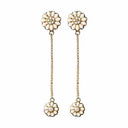 8 mm Flying Marguerit ørering - Forgyldt sølv - 670-G05