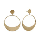 MOON STUD HOOPS - ørering - forgyldt sølv - 670-G31