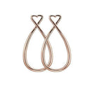 Heart Ear Ring 17 Mm Rose Gold