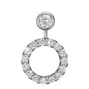 Flying Topaz Circle ørering -Sølv 670-S15
