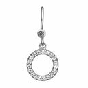 Hanging Topaz Circle ørering -Sølv 670-S19