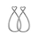 Heart Ear Ring 35 Mm Silver