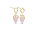 Pink Chalcedony - Forgyldt Øreringe - 671-G104-pink