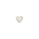 single stud, white heart