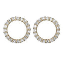 Topaz Sparkling Circle ørestikker - Forgyldt sølv - 671-G43
