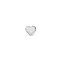 single stud, white heart