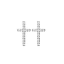 Sparkling Cross ørestikker - Sølv - 671-S35