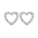 Topaz Sparkling Hearts - Sølv - ørestikker 671-S46
