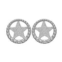 Star in A Circle ørestikker - Sølv - 671-S67