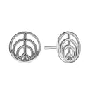 PEACE - ørestikker - sølv - 671-S93