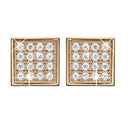 Square Topaz Balance øre clips - Forgyldt sølv - 674-G03