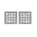 Square Topaz Balance øre clips -Sølv 674-S03