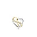 Christina - Heart with Eternity, pendant, silver/gol