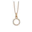 Topaz Circle vedhæng - Forgyldt sølv - 680-G06