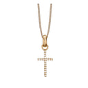 Topaz Cross vedhæng - Forgyldt sølv - 680-G15