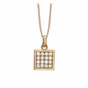 Square Topaz Balance vedhæng - Forgyldt sølv - 680-G40