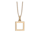 Square Balance vedhæng - Forgyldt sølv - 680-G41
