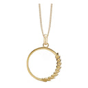CIRCLE LEAF - vedhæng - forgyldt sølv - 680-G76