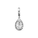 Christina - Magic Flowers 14 karat hvid- guld charm - 691-WG04